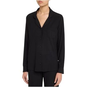 SKIMS Soft Lounge Ribbed Sleep Shirt Black Pajama Top ONLY Size 4X NWT